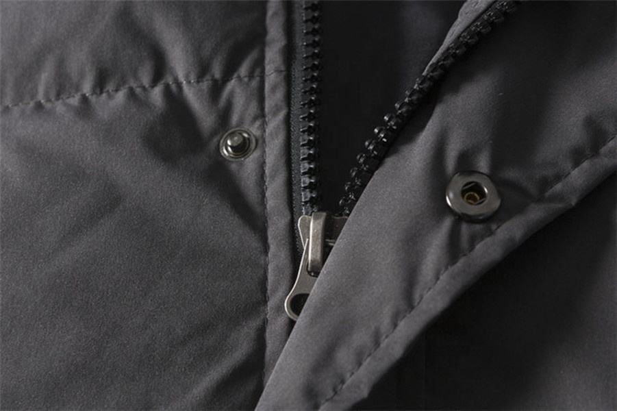 OEM Manufacturer Custom Men's Cotton Coat Retro Pure Color Simple Stand Collar Down Jacket
