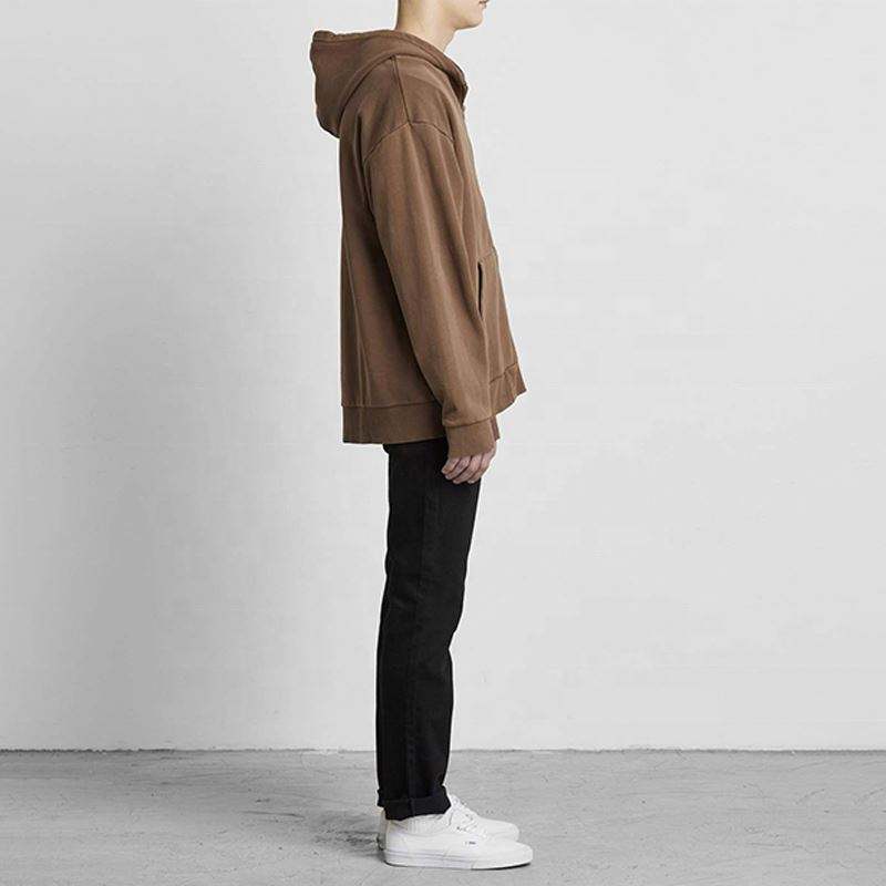 Производител на OEM висококачествени качулки с цип от 100% памук Мъжки суичъри с качулка с цип по поръчка, големи обикновени френски хавлиени заготовки