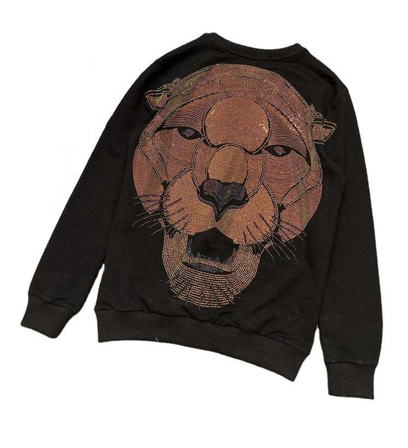 OEM-fabrikant Aangepaste strassborduurwerk Casual aangepast sweatshirt Grote maten hoodies Heren hoodies