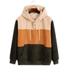 Κατασκευαστής OEM Customized Color Block Corduroy Casual Custom Φούτερ Plus Size Hoodies Ανδρικές κουκούλες