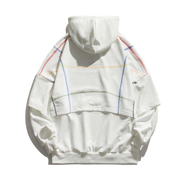 Sweat &agrave; capuche pour hommes, fabricant OEM, Logo personnalis&eacute;, vente en gros, nouveau Style d&eacute;truit, ourlet coup&eacute;, Hip Hop, trou cass&eacute;, sweat &agrave; capuche de styliste