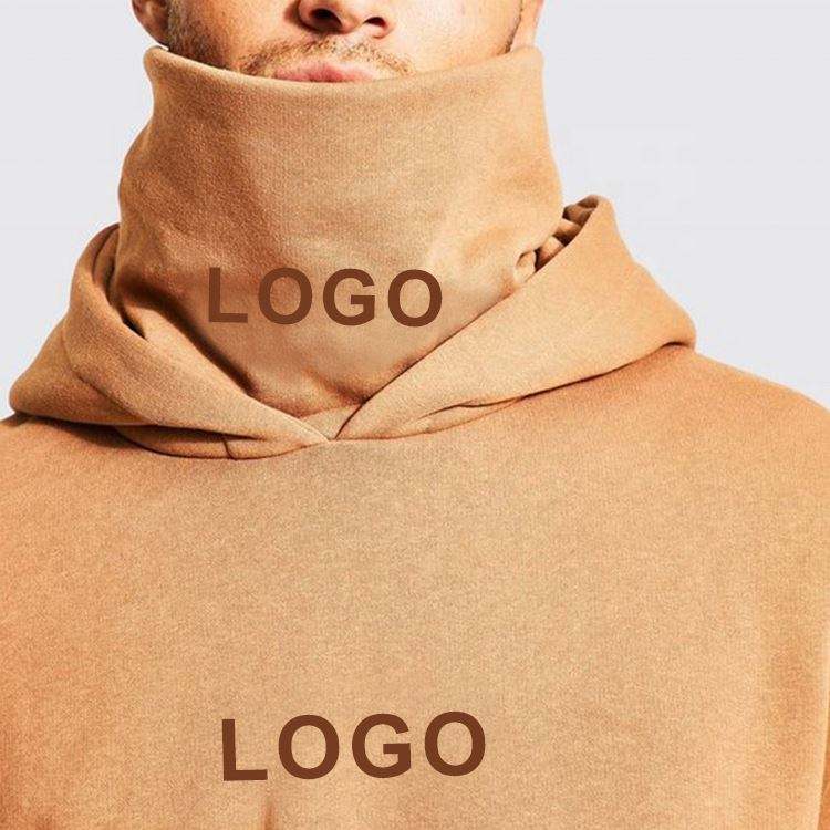 OEM-fabrikant op maat gemaakte herenjassen katoen 450 gsm French Terry zwaargewicht coltrui sweatshirt oversized hoodie