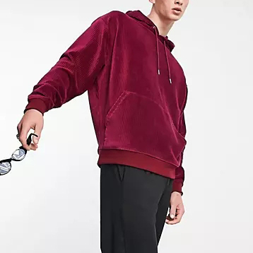 OEM-Hersteller, kundenspezifischer, hochwertiger, lang&auml;rmliger, schlichter Samt-Hoodie-Velours-Hoodie-Pullover f&uuml;r Herren