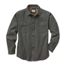 Chaqueta estilo camisa de hombre de piel de ante resistente con forro de franela y broches