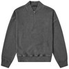 Mode katoenen heren vintage gewassen sweatshirts met kwartrits