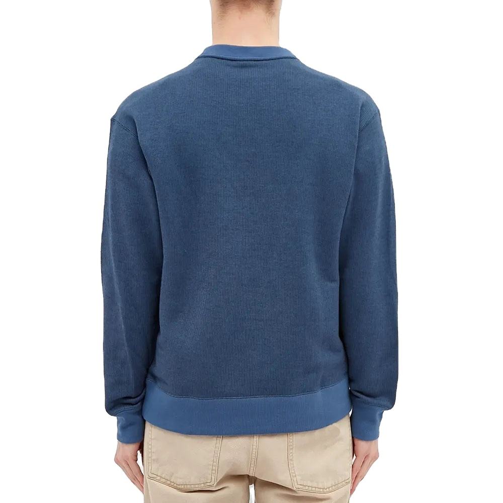 Brystlomme til m&aelig;nd Custom 100% bomuldsjersey med ribkanter Rundhals-patchwork sweatshirts