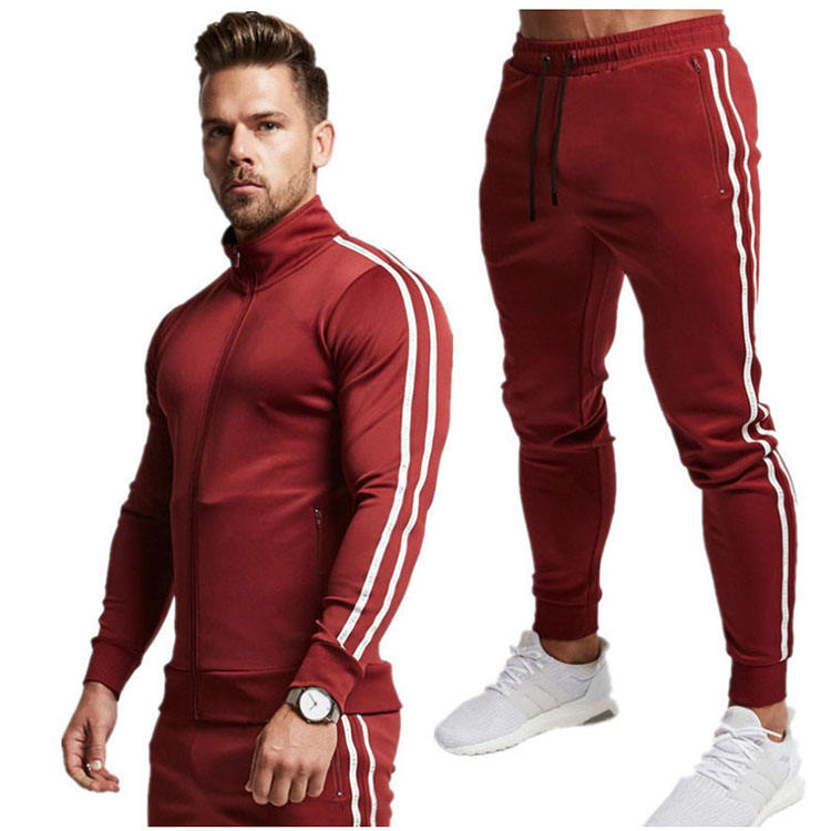 Projektanci Producenci Slim Fit Poliester Chłopcy Gym Sport 2 sztuki Niestandardowa etykieta Męskie dresy