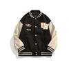 Oem Custom Streetwear Winter Bomber Jacket th&ecirc;u Patch Lettermen &Aacute;o kho&aacute;c b&oacute;ng ch&agrave;y