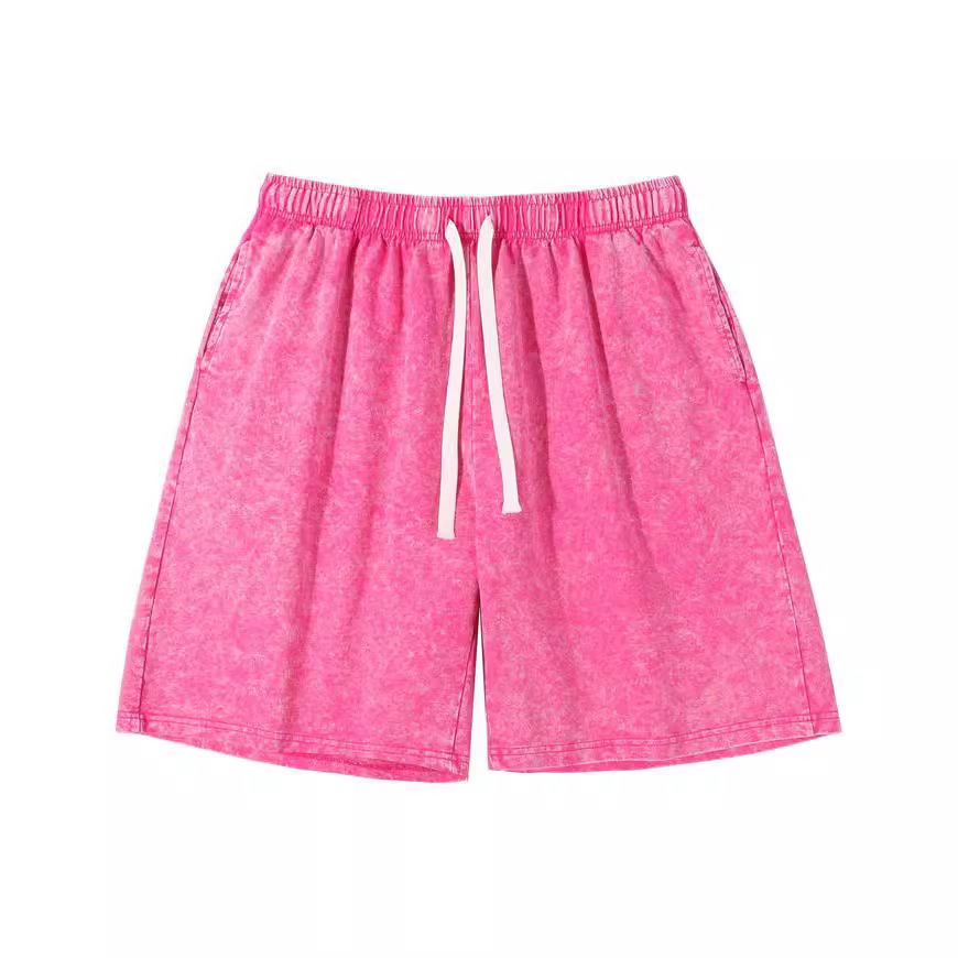 Streetwear Unisex 100 % bomuld Vintage Loose Fit Snow Wash Custom logo herreshorts