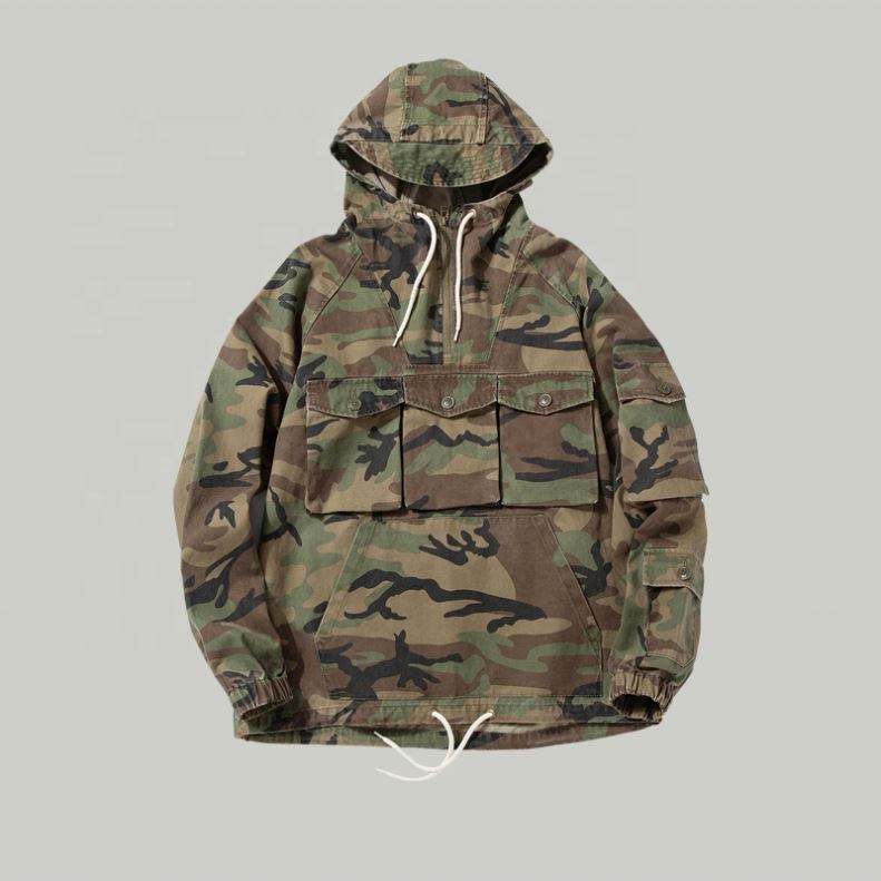 Oem V&yacute;robce Velkoobchod Nov&yacute; design Mikiny se zap&iacute;n&aacute;n&iacute;m na 1/3 mikiny Kamufl&aacute;ž M&oacute;da Cool Wear Pulovrov&aacute; bunda
