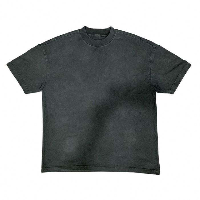 T-shirt surdimensionn&eacute; &agrave; manches courtes pour hommes, 100% coton, teint en v&ecirc;tement, personnalis&eacute;, Premium, vente en gros
