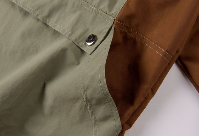 Producent OEM Dostosowany patchworkowy płaszcz z blokami kolor&oacute;w Casualowa męska kurtka w dużych rozmiarach