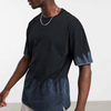 Fabricant personnalis&eacute; 100% coton t-shirt &agrave; manches courtes lav&eacute; &agrave; l'acide Ombre hommes t-shirt
