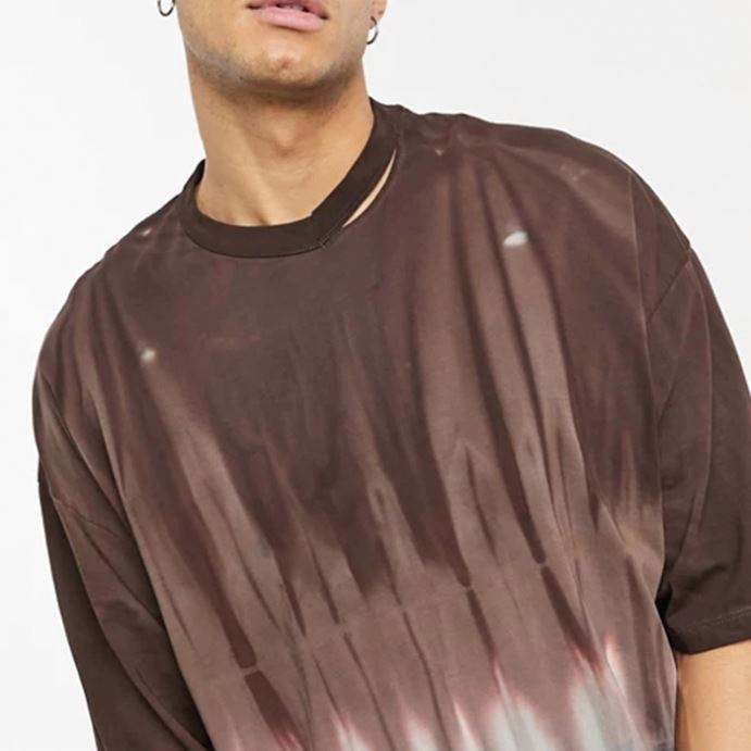 Clothing Factory Custom Chlapčensk&eacute; tričk&aacute; s v&yacute;strihom do O nadrozmern&eacute; kravatov&eacute; p&aacute;nske tričko z bavlny