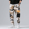 OEM v&yacute;robca Custom Mens Color Block Nohavice s veľk&yacute;mi vreckami Viacfarebn&eacute; Hip Hop Cargo Jogger nohavice
