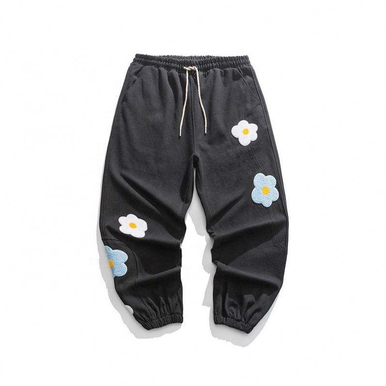 OEM-Hersteller Herrenhosen Hosen Applikationen bestickte lose Leggings Street Casual Jogger Benutzerdefinierte Hosen Hosen f&uuml;r M&auml;nner