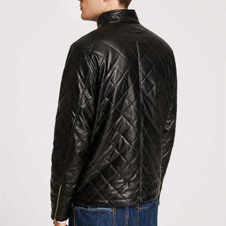 Abrigo de invierno con apertura de cremallera para hombre Chaquetas de cuero sint&eacute;tico Jaket Michael Jackson