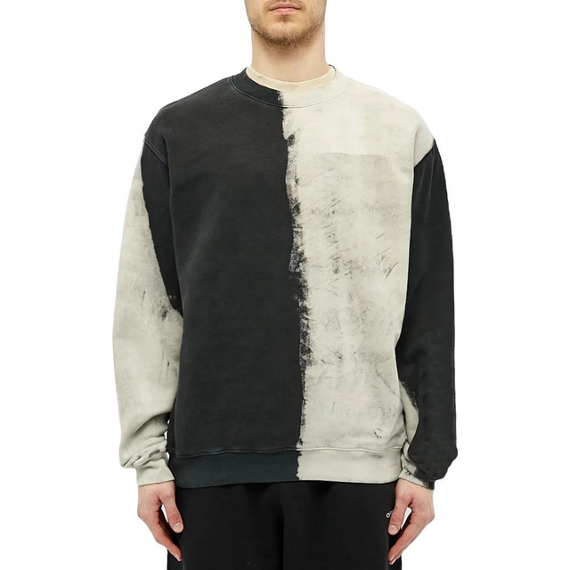 M&auml;n Custom 100% bomull Crew Neck Two Tone Splice Sweatshirts