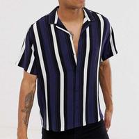 OEM v&yacute;robce Vysoce kvalitn&iacute; n&aacute;mořnick&aacute; a b&iacute;l&aacute; košile s kr&aacute;tk&yacute;m ruk&aacute;vem, svisl&yacute;m pruhem, p&aacute;nsk&aacute; polokošile s v&yacute;střihem