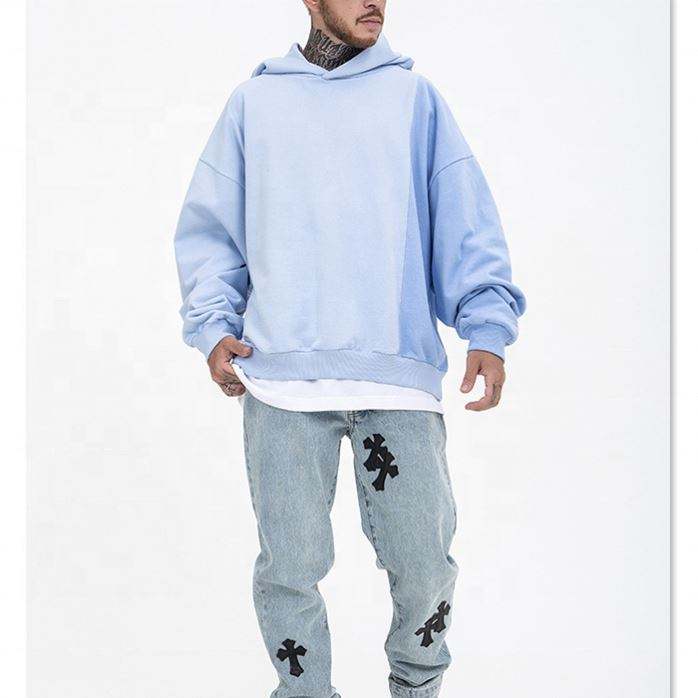 OEM v&yacute;robce Vlastn&iacute; logo Pr&aacute;zdn&eacute; Zimn&iacute; Mikiny Pulovr Styl Color Block Oversized Muži Těžk&aacute; mikina s kapuc&iacute;