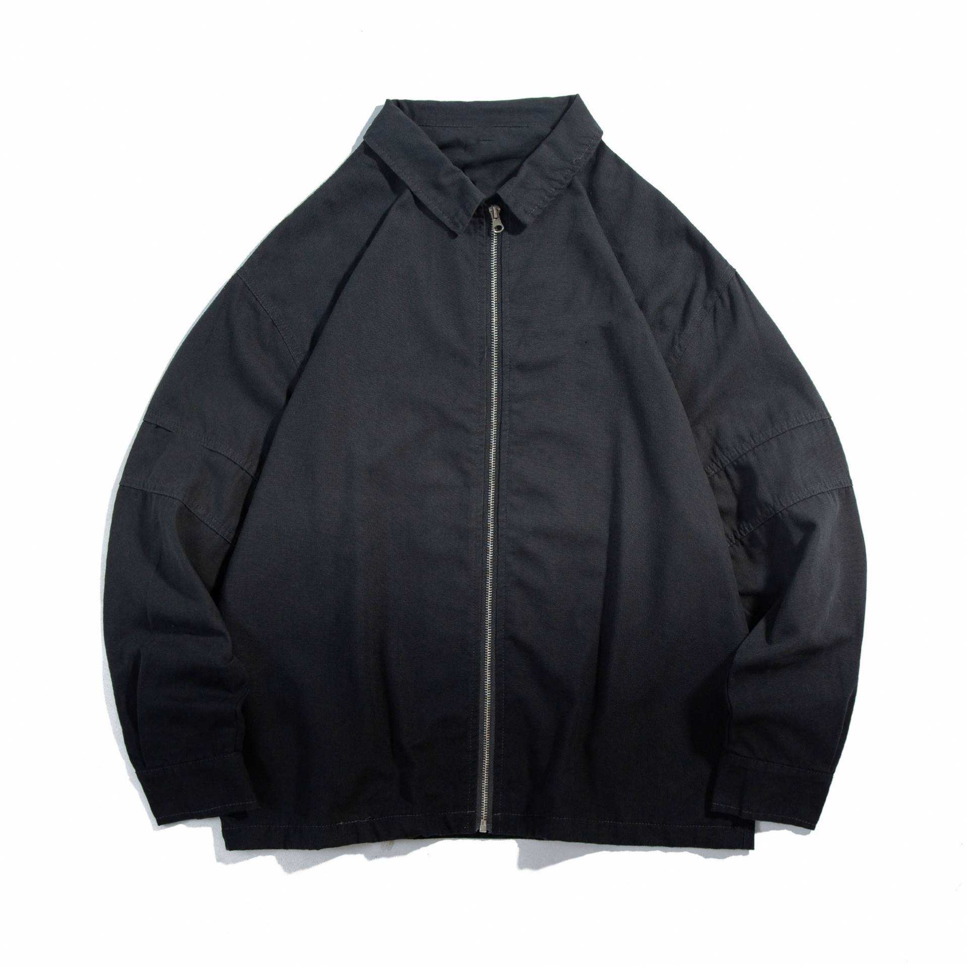 Oem 제조 업체 맞춤 의류 남성 남성 복고풍 팝 그라데이션 인쇄 옷깃 캐주얼 루즈 자켓