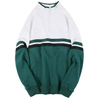 Fabricante OEM 2022 Gola de Algod&atilde;o Meio Zip Moletons Color Block Moda Pul&ocirc;ver Hip Hop Moletons Masculinos