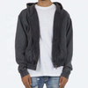 Fabricante OEM personalizado algod&atilde;o velo oversized vintage lavado com z&iacute;per pul&ocirc;ver com capuz para homens