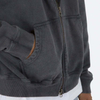 El vintage de gran tama&ntilde;o del pa&ntilde;o grueso y suave de encargo del algod&oacute;n del fabricante del OEM lav&oacute; el jersey con capucha con cremallera para los hombres