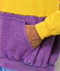 Κατασκευαστής OEM Custom Cotton Color Block Vintage Wash Hoodie με αντίθεση Πολύχρωμο ξεθωριασμένο Vintage πουλόβερ με κουκούλα