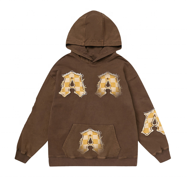 OEM-Hersteller ma&szlig;geschneiderte Applikation Vintage Casual Custom Sweatshirt Plus Size Hoodies Herren Hoodies