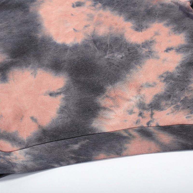OEM-fabrikant Op maat geborduurd logo Mode-sweater Oversized casual streetstyle tie-dye hoodie voor heren
