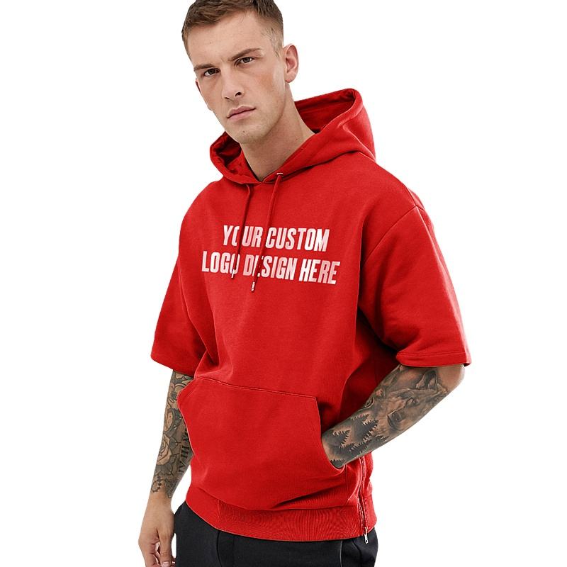 Мода OEM ODM новый стиль повседневные мужские толстовки с короткими рукавами