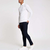 Fabrycznie niestandardowe golfowe koszulki polo Solidne białe męskie koszulki polo slim fit z długim rękawem