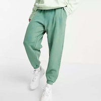 ขายส่งที่กำหนดเอง Drawstring เอวผู้ชายขนาดใหญ่ 100% ผ้าฝ้ายล้างกางเกงวอร์ม