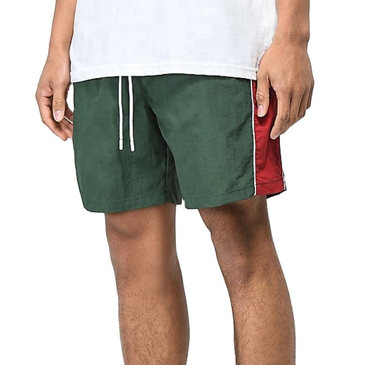 خدمة صانعي القطع الأصلية (OEM) أنابيب التماس البيضاء المصنوعة من النايلون العادي والزيتون الأخضر المخصص لتصميم شورتات اللوحة الخاصة بك مع شريط جانبي