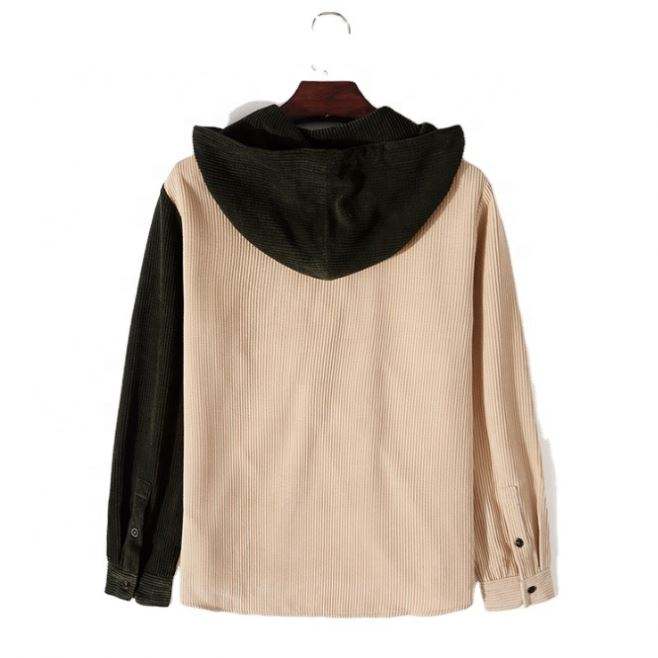 OEM-producent tilpasset farveblok fl&oslash;jlsh&aelig;tte Casual Plus Sizes herrejakke