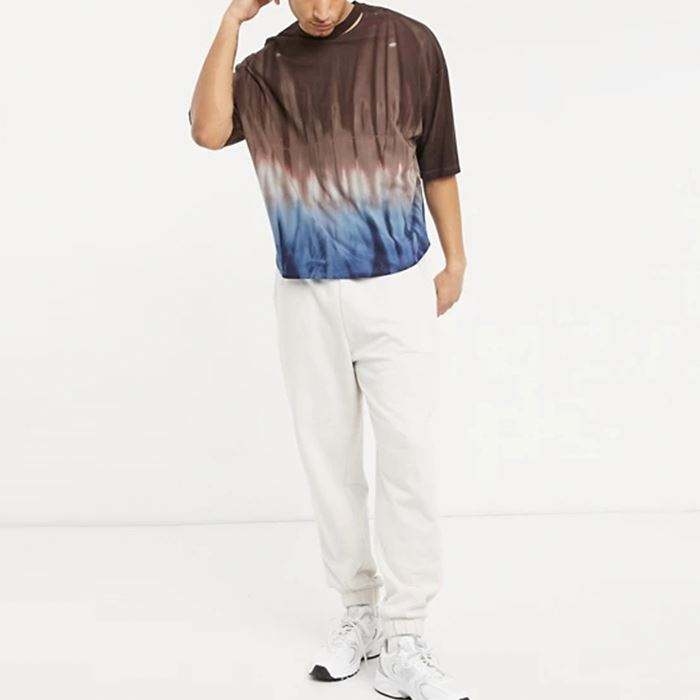 Clothing Factory Custom Chlapčensk&eacute; tričk&aacute; s v&yacute;strihom do O nadrozmern&eacute; kravatov&eacute; p&aacute;nske tričko z bavlny