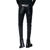 Pantaloni da uomo patchwork skinny personalizzati in ecopelle personalizzati dal produttore OEM