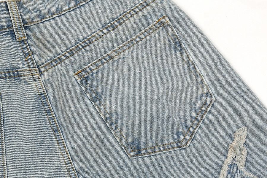 OEM Producent Engros Custom Logo High Street Denimbukser Vasket Patch Cloth Uld Edge Casual Bukser Til M&aelig;nd T&oslash;j