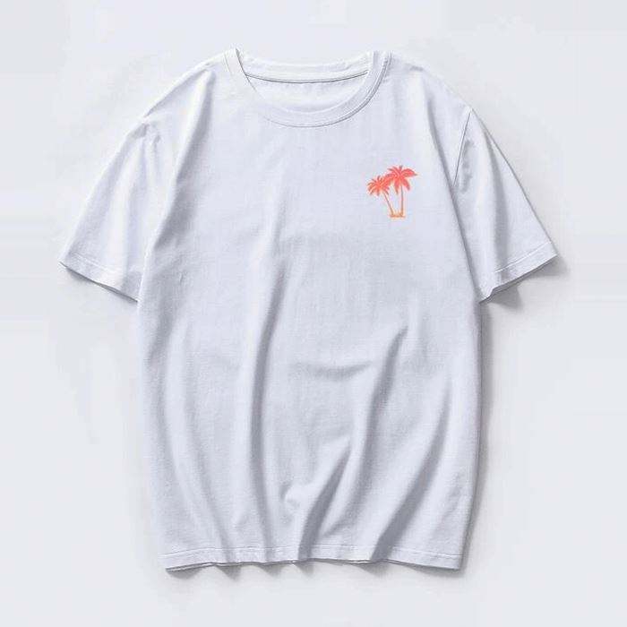 Camiseta vintage de alta qualidade por atacado com estampa tropical personalizada ver&atilde;o manga curta masculina camisetas gr&aacute;ficas