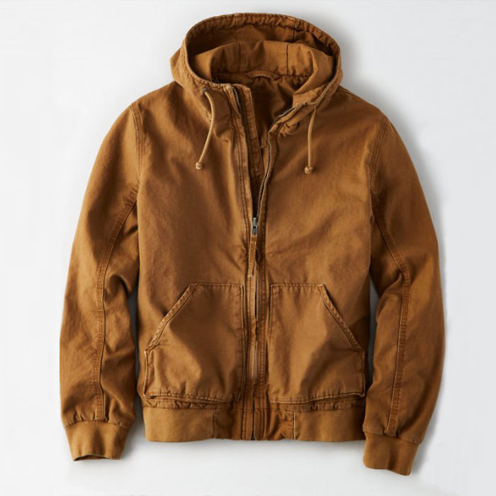 Phong c&aacute;ch thời trang mới Logo t&ugrave;y chỉnh &Aacute;o kho&aacute;c nam denim D&acirc;y r&uacute;t c&oacute; mũ tr&ugrave;m đầu D&acirc;y k&eacute;o l&ecirc;n t&uacute;i Kangaroo