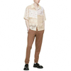Chemisier d'&eacute;t&eacute; personnalis&eacute; pour hommes, fabricant OEM, mode Beige, manches courtes, col carr&eacute;, chemise en coton crochet&eacute; ajour&eacute;