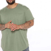 Producenter Engros Tshirts Kort&aelig;rmet rundhals M&aelig;nd Almindeligt buet Hem Tshirt