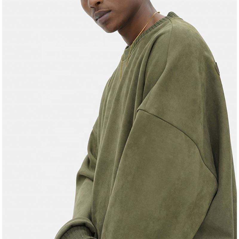 OEM-producent H&oslash;jkvalitets oversized 3D-logo sweatshirt sweatere Vintage ruskind crewneck pr&aelig;gede brugerdefinerede sweatere