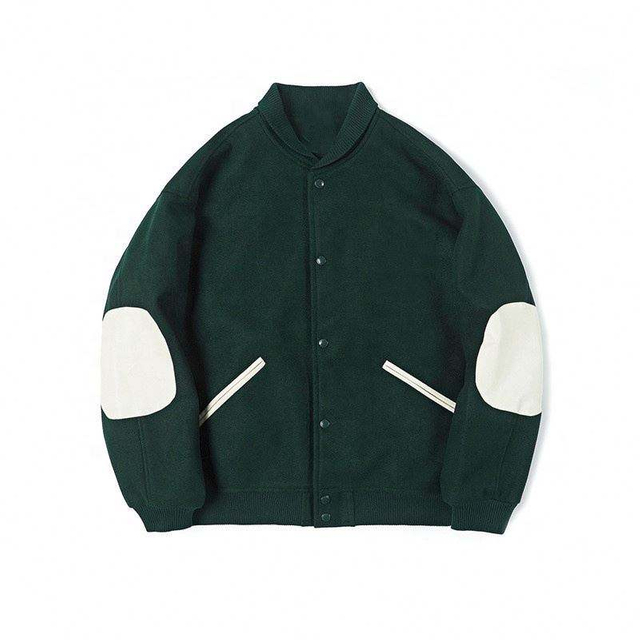 ຜູ້ຜະລິດ Oem ໃໝ່ Custom Logo High Street Monogrammed Baseball Style Fried American Bomber Jacket
