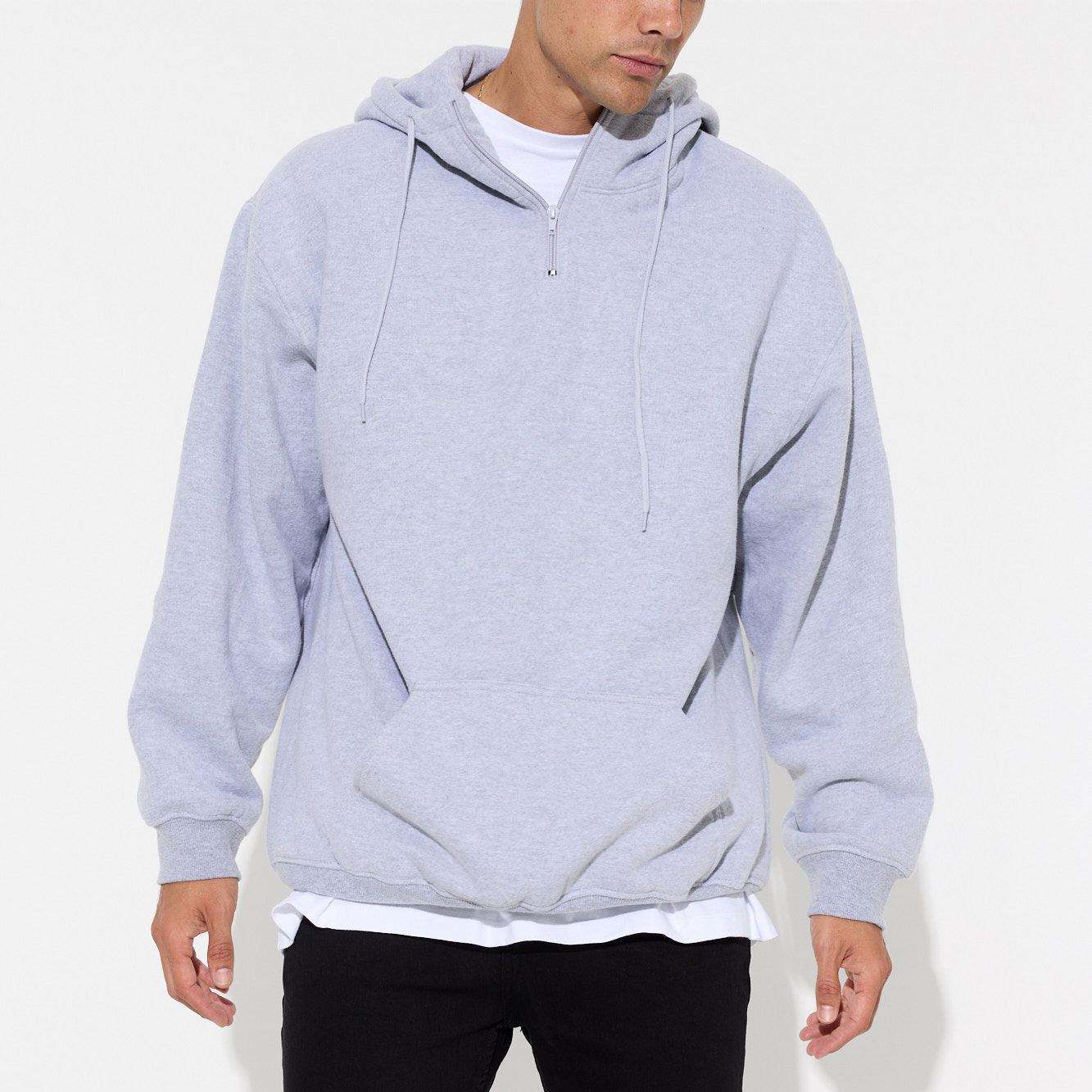 OEM-producent Custom Heavyweight Vintage Washed Oversized h&aelig;ttetr&oslash;je Syrevasket Zip Up h&aelig;ttetr&oslash;je til m&aelig;nd
