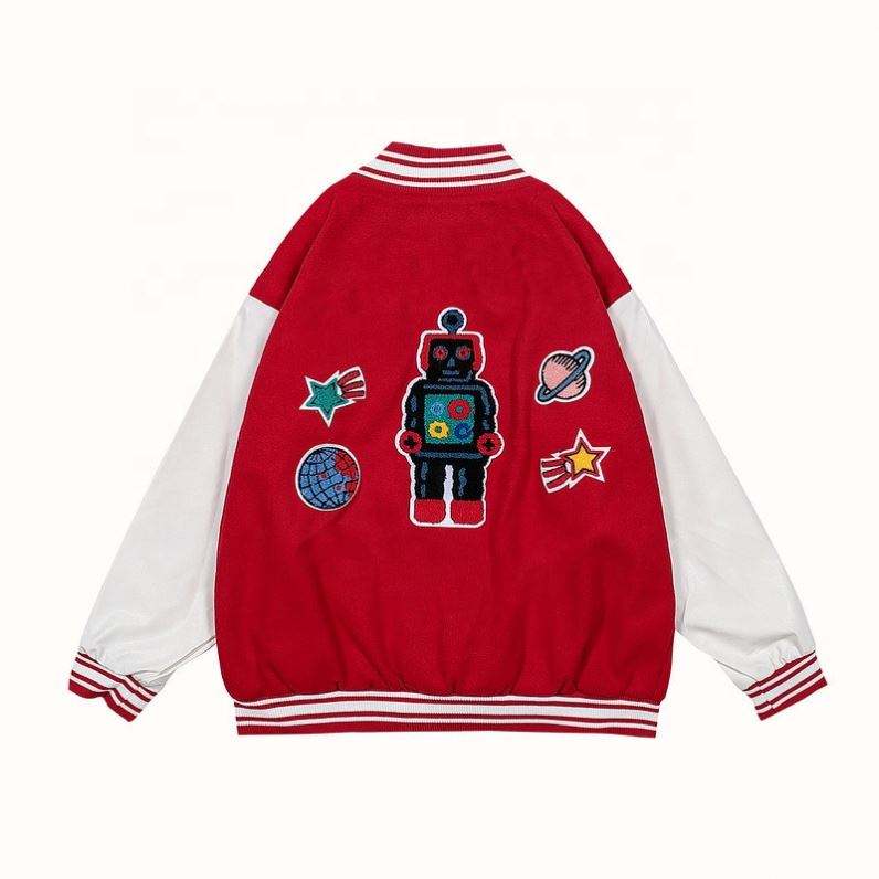 Oem-fabrikant op maat heren robotpatroon handdoek geborduurd los honkbaljack