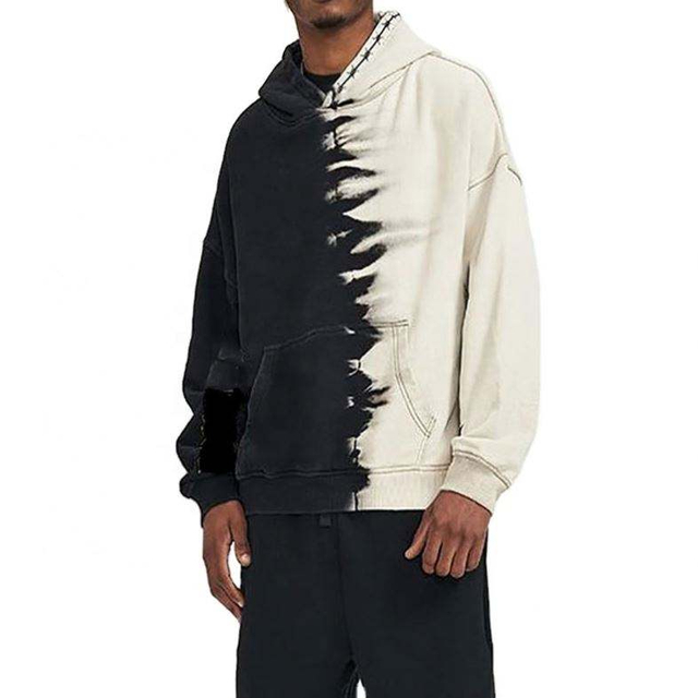 OEM-fabrikant Aangepaste kleurblokborduurwerk Casual aangepaste sweatshirt Oversized hoodies