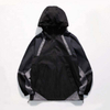 Pengilang OEM Disesuaikan Blok Warna Patchwork Setengah Zip Kasual Baju Sweat Tersuai Bersaiz Besar Hoodies Lelaki Hoodies