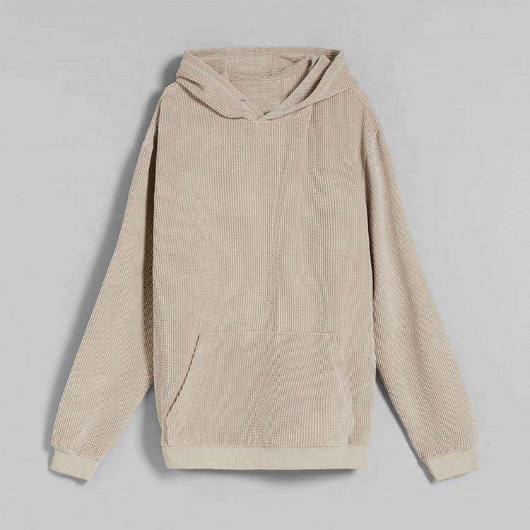 OEM производител 2022 Зимно персонализирано лого Street Wear Празно голямо мъжко рипсено суичър с качулка